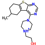 InChI=1/C17H24N4OS/c1-12-2-3-14-13(10-12)15-16(18-11-19-17(15)23-14)21-6-4-20(5-7-21)8-9-22/h11-12,22H,2-10H2,1H3/p+1