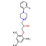 InChI=1/C22H29FN2O2/c1-16-12-17(2)22(18(3)13-16)27-15-19(26)14-24-8-10-25(11-9-24)21-7-5-4-6-20(21)23/h4-7,12-13,19,26H,8-11,14-15H2,1-3H3/p+1