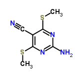 InChI=1/C7H8N4S2/c1-12-5-4(3-8)6(13-2)11-7(9)10-5/h1-2H3,(H2,9,10,11)