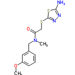 InChI=1/C13H16N4O2S2/c1-17(7-9-4-3-5-10(6-9)19-2)11(18)8-20-13-16-15-12(14)21-13/h3-6H,7-8H2,1-2H3,(H2,14,15)