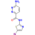 InChI=1/C8H6BrN5OS/c9-5-3-11-8(16-5)12-7(15)4-1-2-6(10)14-13-4/h1-3H,(H2,10,14)(H,11,12,15)