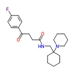 InChI=1/C22H31FN2O2/c23-19-9-7-18(8-10-19)20(26)11-12-21(27)24-17-22(13-3-1-4-14-22)25-15-5-2-6-16-25/h7-10H,1-6,11-17H2,(H,24,27)