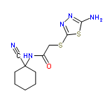 InChI=1/C11H15N5OS2/c12-7-11(4-2-1-3-5-11)14-8(17)6-18-10-16-15-9(13)19-10/h1-6H2,(H2,13,15)(H,14,17)