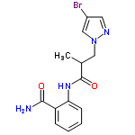 InChI=1/C14H15BrN4O2/c1-9(7-19-8-10(15)6-17-19)14(21)18-12-5-3-2-4-11(12)13(16)20/h2-6,8-9H,7H2,1H3,(H2,16,20)(H,18,21)