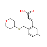 InChI=1/C15H17FO3S/c16-13-3-1-12(11(9-13)2-4-15(17)18)10-20-14-5-7-19-8-6-14/h1-4,9,14H,5-8,10H2,(H,17,18)/b4-2+