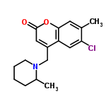 InChI=1/C17H20ClNO2/c1-11-7-16-14(9-15(11)18)13(8-17(20)21-16)10-19-6-4-3-5-12(19)2/h7-9,12H,3-6,10H2,1-2H3