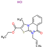 InChI=1/C17H17N2O3S.ClH/c1-4-10-18-15(20)12-8-6-7-9-13(12)19-11(3)14(23-17(18)19)16(21)22-5-2;/h4,6-9H,1,5,10H2,2-3H3;1H/q+1;