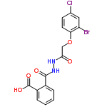 InChI=1/C16H12BrClN2O5/c17-12-7-9(18)5-6-13(12)25-8-14(21)19-20-15(22)10-3-1-2-4-11(10)16(23)24/h1-7H,8H2,(H,19,21)(H,20,22)(H,23,24)