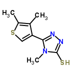 InChI=1/C9H11N3S2/c1-5-6(2)14-4-7(5)8-10-11-9(13)12(8)3/h4H,1-3H3,(H,11,13)