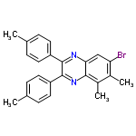 InChI=1/C24H21BrN2/c1-14-5-9-18(10-6-14)23-24(19-11-7-15(2)8-12-19)27-22-17(4)16(3)20(25)13-21(22)26-23/h5-13H,1-4H3