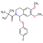 InChI=1/C23H28FNO4/c1-23(2,3)22(26)25-11-10-15-12-20(27-4)21(28-5)13-18(15)19(25)14-29-17-8-6-16(24)7-9-17/h6-9,12-13,19H,10-11,14H2,1-5H3