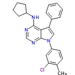 InChI=1/C24H23ClN4/c1-16-11-12-19(13-21(16)25)29-14-20(17-7-3-2-4-8-17)22-23(26-15-27-24(22)29)28-18-9-5-6-10-18/h2-4,7-8,11-15,18H,5-6,9-10H2,1H3,(H,26,27,28)