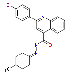 InChI=1/C23H22ClN3O/c1-15-6-12-18(13-7-15)26-27-23(28)20-14-22(16-8-10-17(24)11-9-16)25-21-5-3-2-4-19(20)21/h2-5,8-11,14-15H,6-7,12-13H2,1H3,(H,27,28)/b26-18-