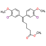 InChI=1/C21H22Cl2O4/c1-25-19-10-8-14(12-17(19)22)16(6-4-5-7-21(24)27-3)15-9-11-20(26-2)18(23)13-15/h6,8-13H,4-5,7H2,1-3H3