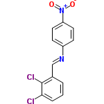 InChI=1/C13H8Cl2N2O2/c14-12-3-1-2-9(13(12)15)8-16-10-4-6-11(7-5-10)17(18)19/h1-8H/b16-8+