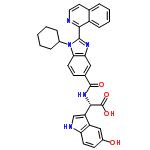 InChI=1/C33H29N5O4/c39-22-11-12-26-24(17-22)25(18-35-26)30(33(41)42)37-32(40)20-10-13-28-27(16-20)36-31(38(28)21-7-2-1-3-8-21)29-23-9-5-4-6-19(23)14-15-34-29/h4-6,9-18,21,30,35,39H,1-3,7-8H2,(H,37,40)(H,41,42)/t30-/m0/s1