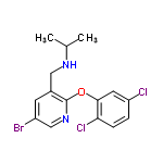 InChI=1/C15H15BrCl2N2O/c1-9(2)19-7-10-5-11(16)8-20-15(10)21-14-6-12(17)3-4-13(14)18/h3-6,8-9,19H,7H2,1-2H3