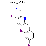 InChI=1/C15H15BrCl2N2O/c1-9(2)19-8-13-12(18)4-6-15(20-13)21-14-5-3-10(17)7-11(14)16/h3-7,9,19H,8H2,1-2H3