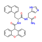 InChI=1/C33H29N5O4/c34-31(39)26(17-22-18-35-19-36-22)37-32(40)27(16-21-10-7-9-20-8-1-2-11-23(20)21)38-33(41)30-24-12-3-5-14-28(24)42-29-15-6-4-13-25(29)30/h1-15,18-19,26-27,30H,16-17H2,(H2,34,39)(H,35,36)(H,37,40)(H,38,41)/t26-,27-/m1/s1