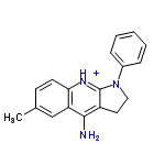 InChI=1/C18H17N3/c1-12-7-8-16-15(11-12)17(19)14-9-10-21(18(14)20-16)13-5-3-2-4-6-13/h2-8,11H,9-10H2,1H3,(H2,19,20)/p+1