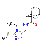 InChI=1/C17H26N4OS/c1-3-21-14(19-20-16(21)23-2)10-18-15(22)17-7-11-4-12(8-17)6-13(5-11)9-17/h11-13H,3-10H2,1-2H3,(H,18,22)