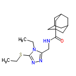 InChI=1/C18H28N4OS/c1-3-22-15(20-21-17(22)24-4-2)11-19-16(23)18-8-12-5-13(9-18)7-14(6-12)10-18/h12-14H,3-11H2,1-2H3,(H,19,23)