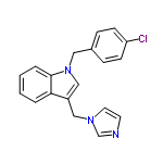 InChI=1/C19H16ClN3/c20-17-7-5-15(6-8-17)11-23-13-16(12-22-10-9-21-14-22)18-3-1-2-4-19(18)23/h1-10,13-14H,11-12H2