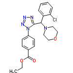 InChI=1/C21H22ClN5O3/c1-2-30-21(28)15-7-9-16(10-8-15)27-20(23-24-25-27)19(26-11-13-29-14-12-26)17-5-3-4-6-18(17)22/h3-10,19H,2,11-14H2,1H3