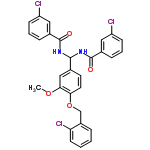 InChI=1/C29H23Cl3N2O4/c1-37-26-16-18(12-13-25(26)38-17-21-6-2-3-11-24(21)32)27(33-28(35)19-7-4-9-22(30)14-19)34-29(36)20-8-5-10-23(31)15-20/h2-16,27H,17H2,1H3,(H,33,35)(H,34,36)