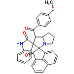 InChI=1/C33H26N2O4/c1-39-21-16-14-20(15-17-21)29(36)28-26-13-6-18-35(26)33(32(28)23-10-2-3-12-25(23)34-31(32)38)24-11-5-8-19-7-4-9-22(27(19)24)30(33)37/h2-5,7-12,14-17,26,28H,6,13,18H2,1H3,(H,34,38)