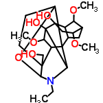 InChI=1/C24H37NO7/c1-5-25-19-23-12-8-11-13(29-2)9-22(27,15(12)16(11)30-3)24(19,28)18(31-4)17(23)21(10-26)7-6-14(23)32-20(21)25/h11-20,26-28H,5-10H2,1-4H3