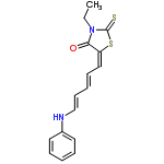 InChI=1/C16H16N2OS2/c1-2-18-15(19)14(21-16(18)20)11-7-4-8-12-17-13-9-5-3-6-10-13/h3-12,17H,2H2,1H3/b7-4+,12-8+,14-11+