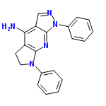 InChI=1/C20H17N5/c21-18-16-11-12-24(14-7-3-1-4-8-14)19(16)23-20-17(18)13-22-25(20)15-9-5-2-6-10-15/h1-10,13H,11-12H2,(H2,21,23)