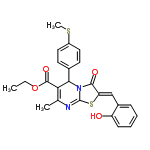 InChI=1/C24H22N2O4S2/c1-4-30-23(29)20-14(2)25-24-26(21(20)15-9-11-17(31-3)12-10-15)22(28)19(32-24)13-16-7-5-6-8-18(16)27/h5-13,21,27H,4H2,1-3H3/b19-13-