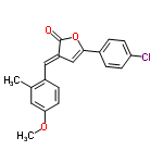 InChI=1/C19H15ClO3/c1-12-9-17(22-2)8-5-14(12)10-15-11-18(23-19(15)21)13-3-6-16(20)7-4-13/h3-11H,1-2H3/b15-10+