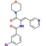 InChI=1/C19H18BrN3O3/c20-16-5-1-4-15(12-16)18(24)22-17(11-14-3-2-6-21-13-14)19(25)23-7-9-26-10-8-23/h1-6,11-13H,7-10H2,(H,22,24)/b17-11-