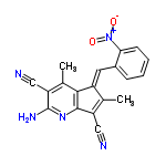 InChI=1/C19H13N5O2/c1-10-13(7-12-5-3-4-6-16(12)24(25)26)17-11(2)15(9-21)19(22)23-18(17)14(10)8-20/h3-7H,1-2H3,(H2,22,23)/b13-7+