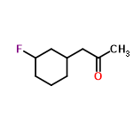 InChI=1/C9H15FO/c1-7(11)5-8-3-2-4-9(10)6-8/h8-9H,2-6H2,1H3