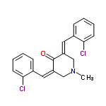 InChI=1/C20H17Cl2NO/c1-23-12-16(10-14-6-2-4-8-18(14)21)20(24)17(13-23)11-15-7-3-5-9-19(15)22/h2-11H,12-13H2,1H3/b16-10-,17-11+