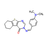 InChI=1/C19H20N4OS/c1-22(2)14-9-7-13(8-10-14)11-21-23-12-20-18-17(19(23)24)15-5-3-4-6-16(15)25-18/h7-12H,3-6H2,1-2H3/b21-11-