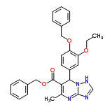 InChI=1/C29H28N4O4/c1-3-35-25-16-23(14-15-24(25)36-17-21-10-6-4-7-11-21)27-26(20(2)32-29-30-19-31-33(27)29)28(34)37-18-22-12-8-5-9-13-22/h4-16,19,27H,3,17-18H2,1-2H3,(H,30,31,32)