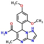 InChI=1/C15H17N5O3/c1-8-12(14(16)21)13(20-15(19-8)17-7-18-20)10-5-4-9(22-2)6-11(10)23-3/h4-7,13H,1-3H3,(H2,16,21)(H,17,18,19)