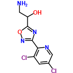 InChI=1/C9H8Cl2N4O2/c10-4-1-5(11)7(13-3-4)8-14-9(17-15-8)6(16)2-12/h1,3,6,16H,2,12H2