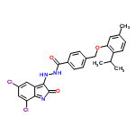 InChI=1/C26H23Cl2N3O3/c1-14(2)19-9-4-15(3)10-22(19)34-13-16-5-7-17(8-6-16)25(32)31-30-24-20-11-18(27)12-21(28)23(20)29-26(24)33/h4-12,14H,13H2,1-3H3,(H,31,32)(H,29,30,33)