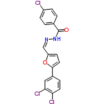 InChI=1/C18H11Cl3N2O2/c19-13-4-1-11(2-5-13)18(24)23-22-10-14-6-8-17(25-14)12-3-7-15(20)16(21)9-12/h1-10H,(H,23,24)/b22-10-