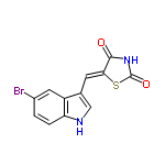 InChI=1/C12H7BrN2O2S/c13-7-1-2-9-8(4-7)6(5-14-9)3-10-11(16)15-12(17)18-10/h1-5,14H,(H,15,16,17)/b10-3-