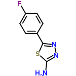 InChI=1/C8H6FN3S/c9-6-3-1-5(2-4-6)7-11-12-8(10)13-7/h1-4H,(H2,10,12)