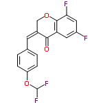 InChI=1/C17H10F4O3/c18-11-6-13-15(22)10(8-23-16(13)14(19)7-11)5-9-1-3-12(4-2-9)24-17(20)21/h1-7,17H,8H2/b10-5-