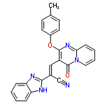 InChI=1/C25H17N5O2/c1-16-9-11-18(12-10-16)32-24-19(25(31)30-13-5-4-8-22(30)29-24)14-17(15-26)23-27-20-6-2-3-7-21(20)28-23/h2-14H,1H3,(H,27,28)/b17-14+