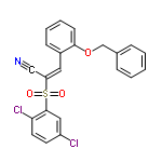 InChI=1/C22H15Cl2NO3S/c23-18-10-11-20(24)22(13-18)29(26,27)19(14-25)12-17-8-4-5-9-21(17)28-15-16-6-2-1-3-7-16/h1-13H,15H2/b19-12+